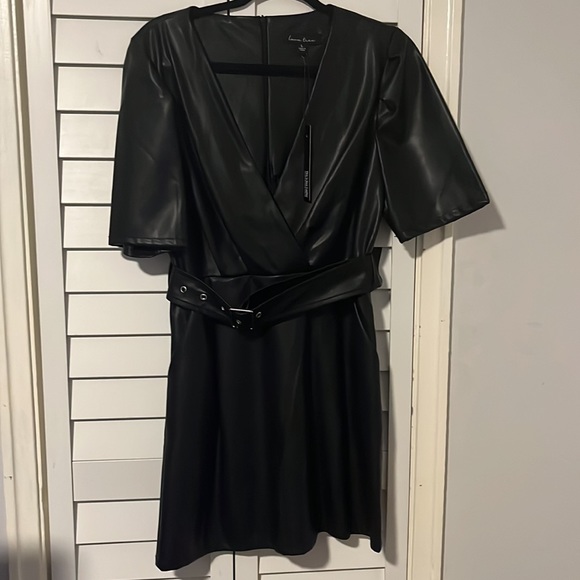 NWT Love Tree Faux Leather Dress with Belt - Picture 4 of 7